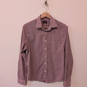 UNTUCKit Slim Fit Red Gingham Casual Button-Down Long sleeve Shirt Men's Size S